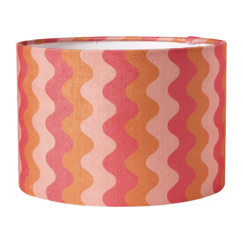 Lampenkap retro - roze - ø24.5x17 cm