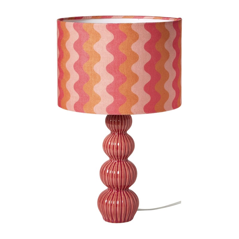 Lampenkap retro - roze - ø24.5x17 cm