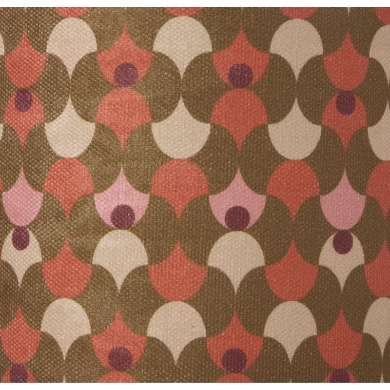 Lampenkap retro klein - bruin/roze - ø21x15.5 cm