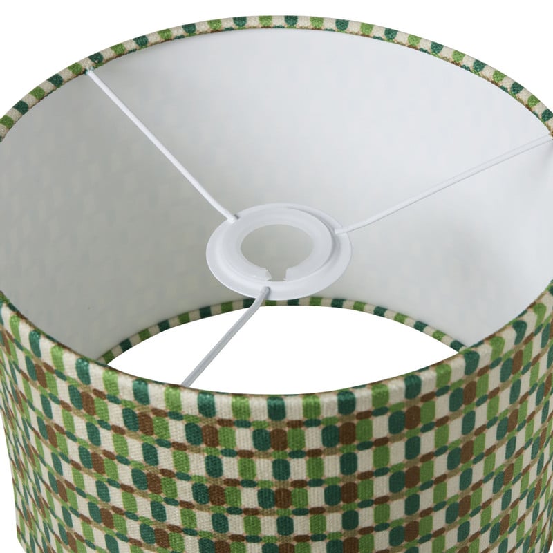 Lampenkap retro groot - groen/blauw - ø24x17 cm