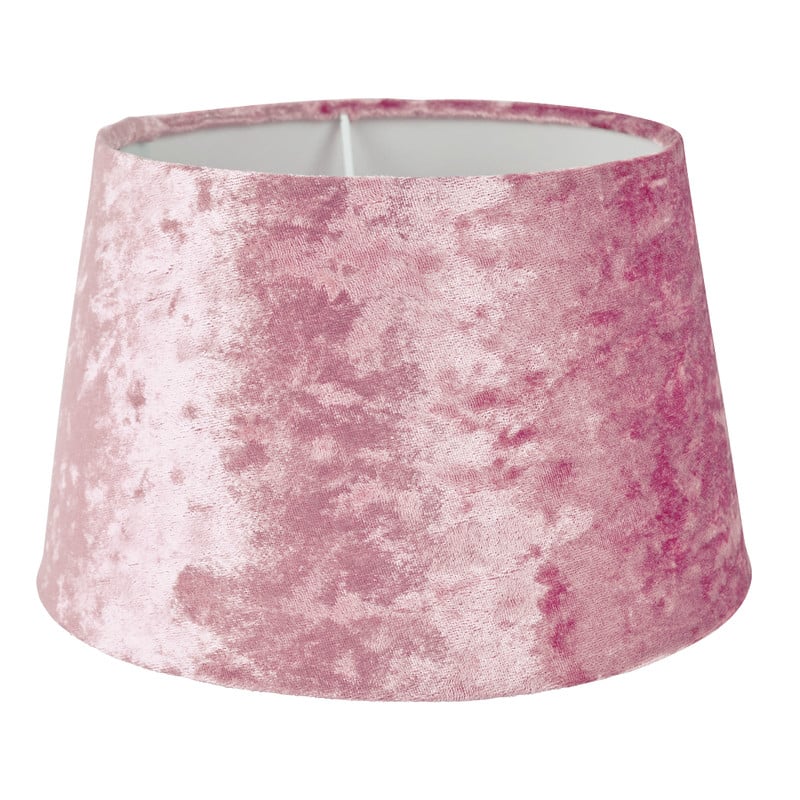 Lampenkap velvet - lichtroze - ⌀18 cm 