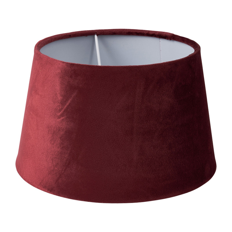 Lampenkap velvet - rood - ø23 cm