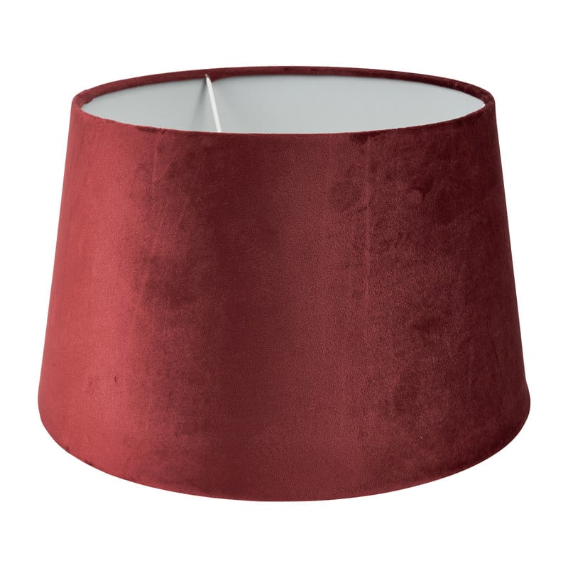 Lampenkap velvet - rood - ø33 cm