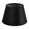 Lampenkap luipaard velvet - zwart - Ø18 cm