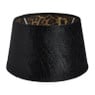 Lampenkap luipaard velvet - zwart - Ø23 cm