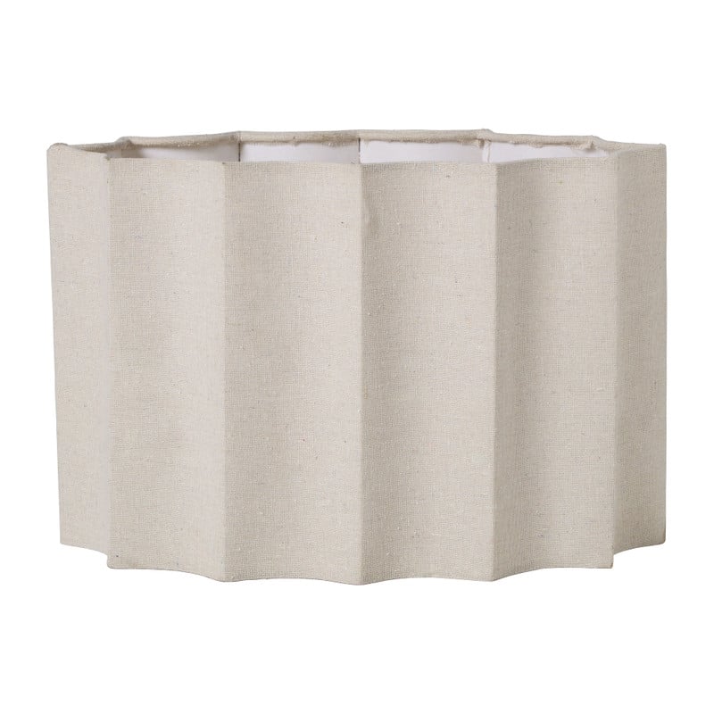 Lampenkap rib ovaal - beige - 24.5x37x22 cm
