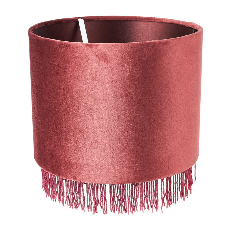 Lampenkap velvet - rood - ⌀23x18 cm