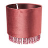 Lampenkap velvet - rood - ⌀23x18 cm