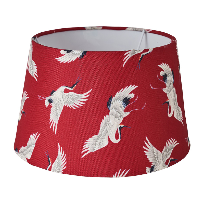 Lampenkap kraanvogel - rood - 18x23x14 cm