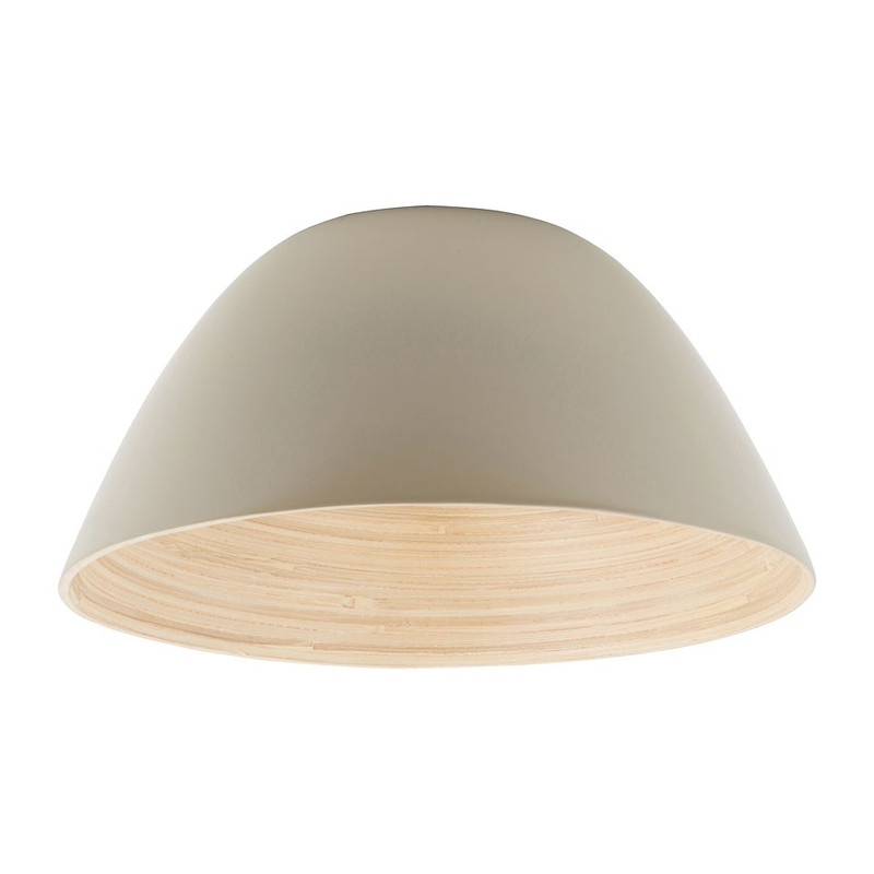 Lampenkap bamboe gelakt - grijs - 34 cm