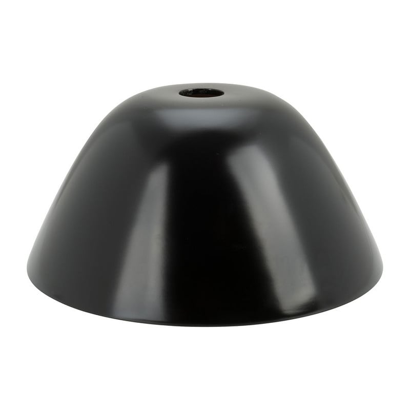 Lampenkap bamboe gelakt - zwart - 34 cm