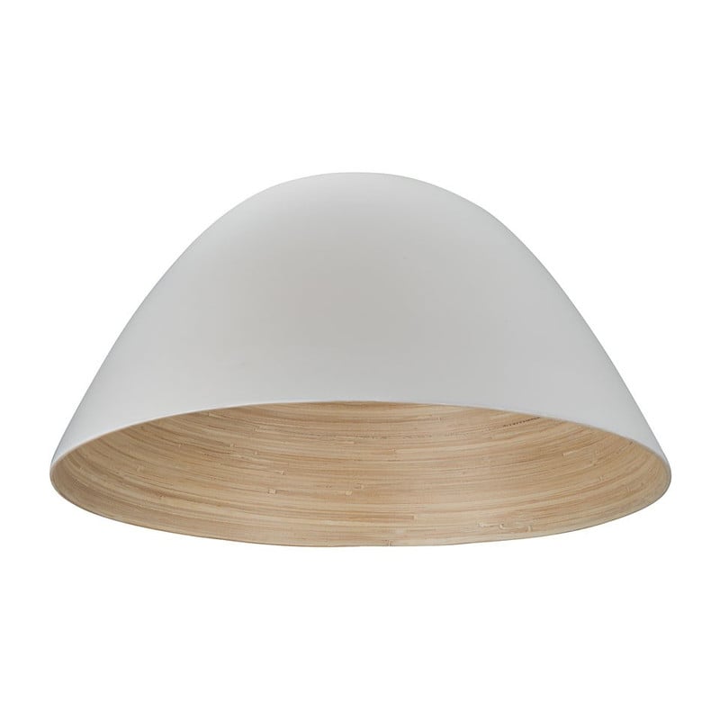 Lampenkap XL bamboe gelakt - wit - 53 cm