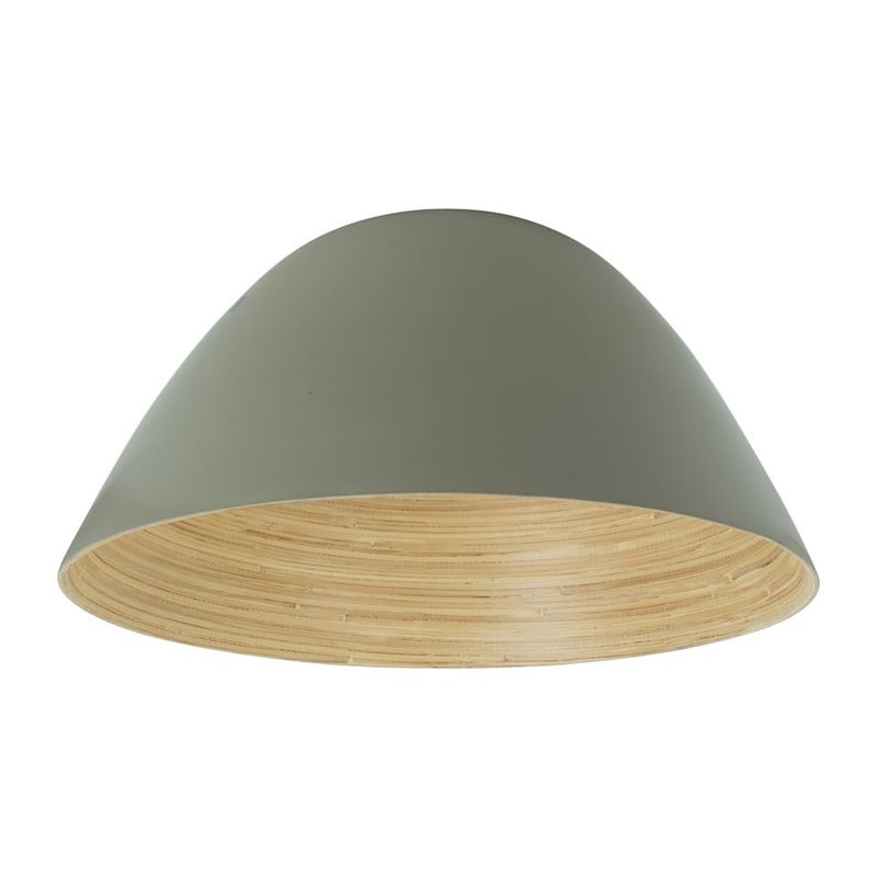 Lampenkap XL bamboe gelakt - grijs - 53 cm
