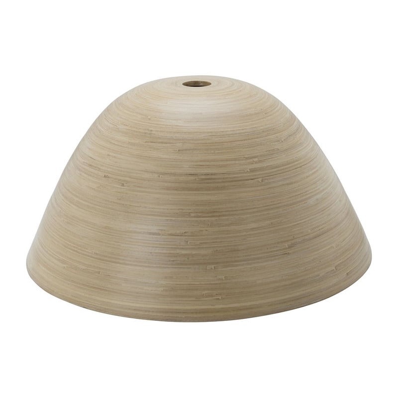 Lampenkap XL bamboe gelakt - bruin - 53 cm
