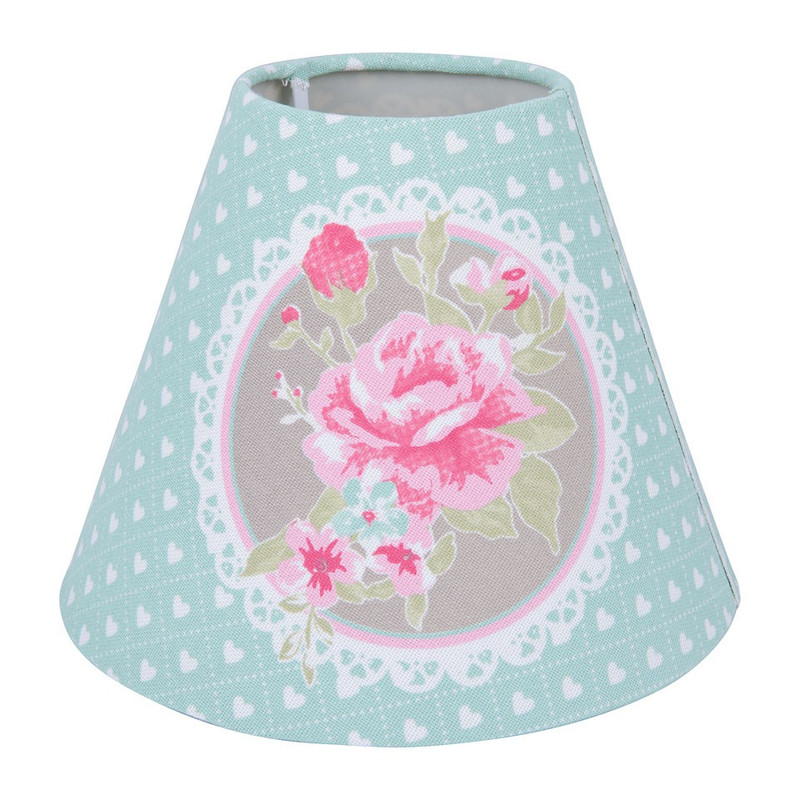 Lampenkap romantic rose - blauw - middel