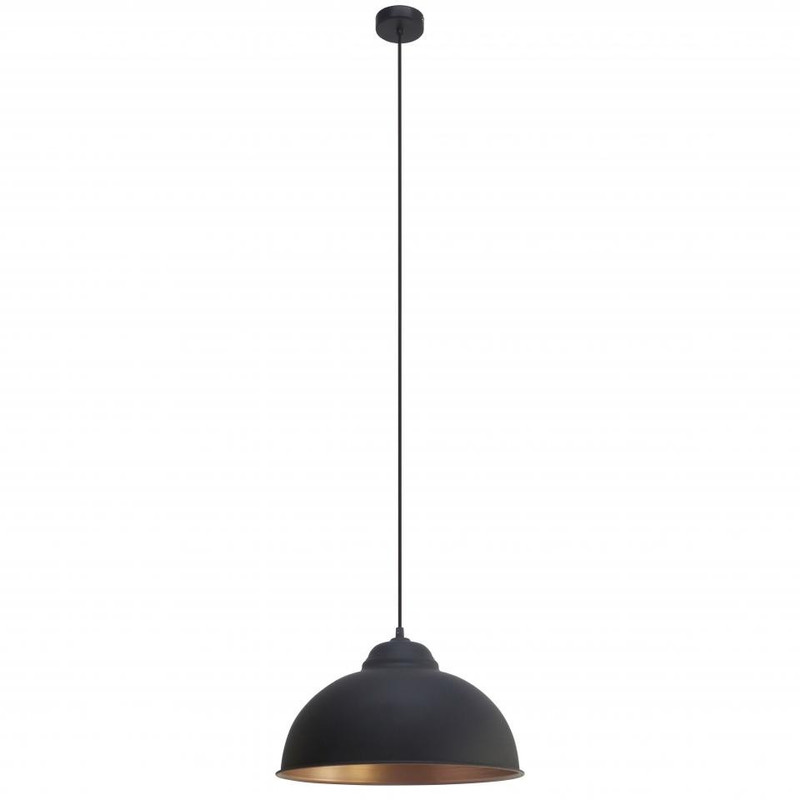 EGLO hanglamp Truro - zwart/koper