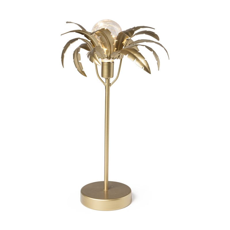 LED lamp palmboom - goud - 26x26x41 cm
