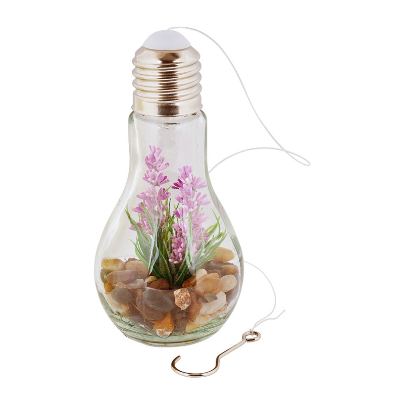 Decoratie LED lamp met plant - diverse varianten