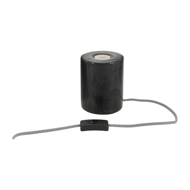 Lampvoet marmer - zwart - 13 cm