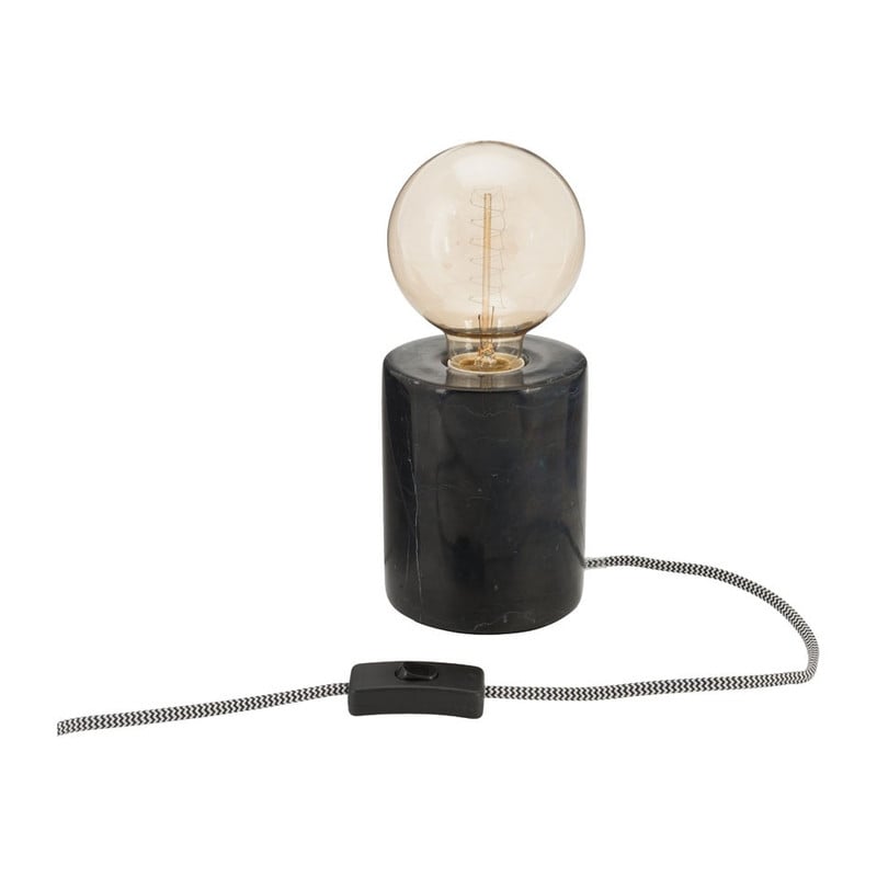 Lampvoet marmer - zwart - 13 cm