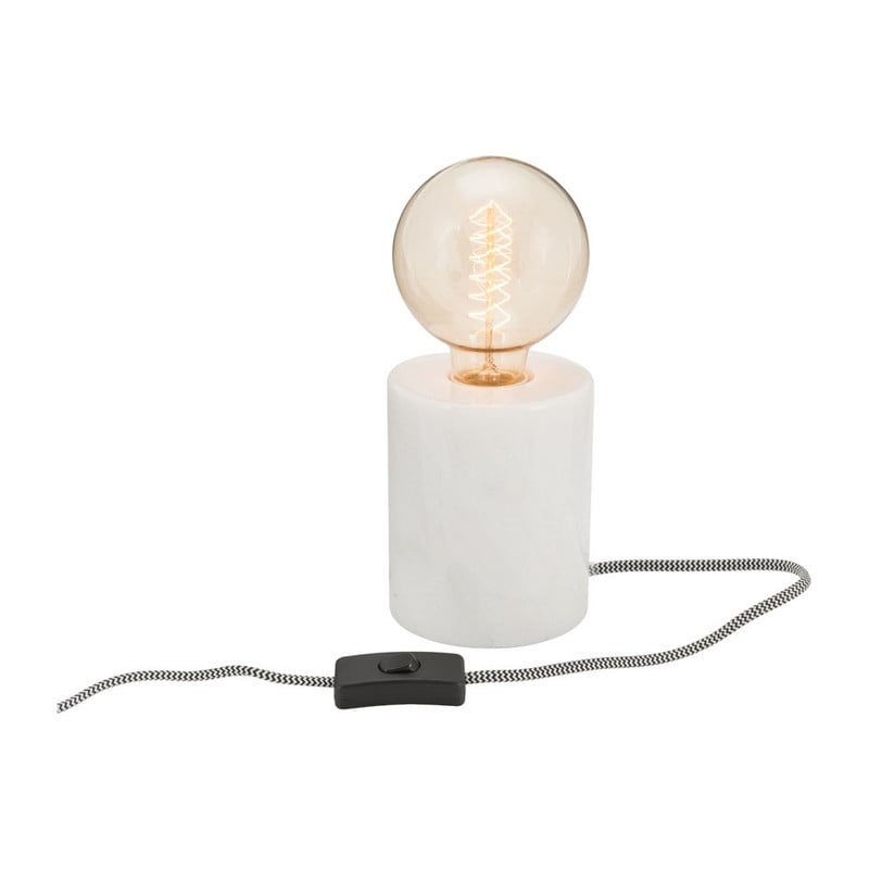 Lampvoet marmer - wit - 13 cm