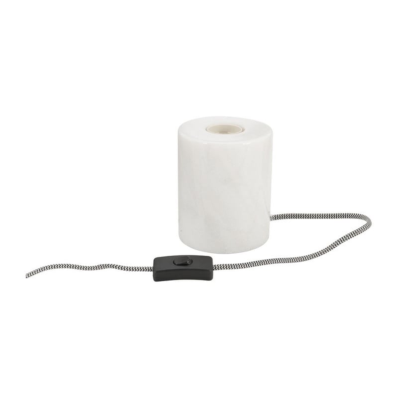 Lampvoet marmer - wit - 13 cm