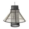 Hanglamp bamboe - zwart/naturel - 47x43 cm