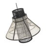 Hanglamp bamboe - zwart/naturel - 47x43 cm