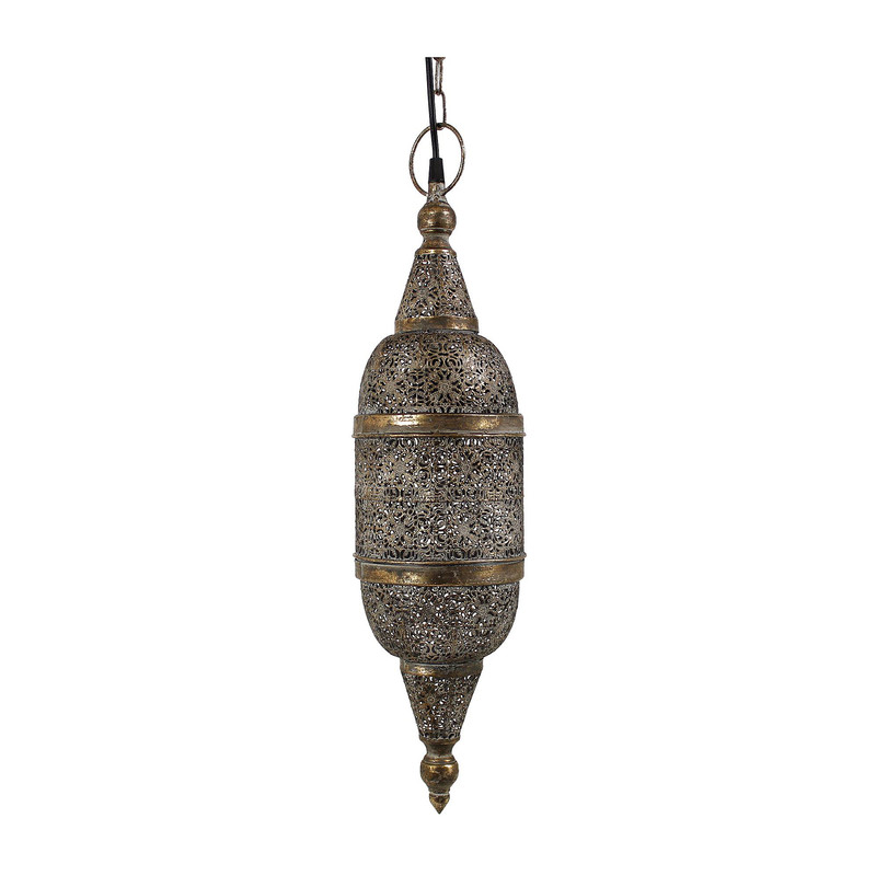 Hanglamp Dounia - bruin - ø14x45 cm