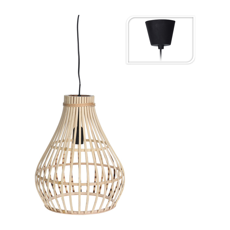 Hanglamp bamboe - naturel - ⌀ 32x39 cm