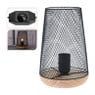 Tafellamp cilinder - metaal/hout - ⌀ 15 x 23,5 cm