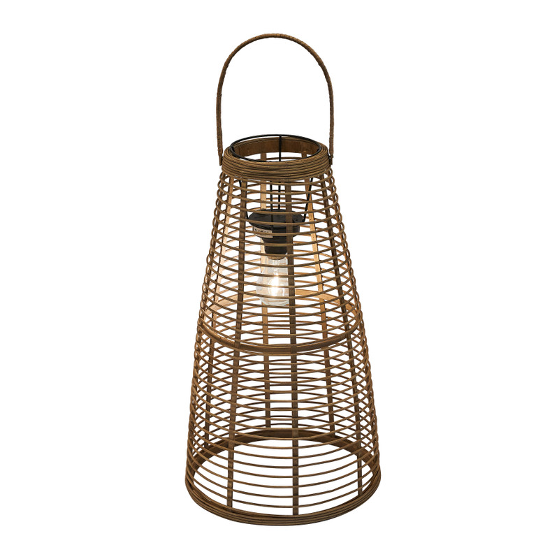 Staande lamp bamboe - naturel - 30.5x30.5x54 cm