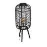 Staande lamp bamboe - zwart - 33x33x77.5 cm