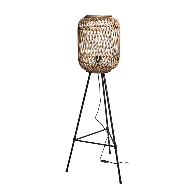Bamboe lamp op poten - 29x29x118 cm