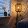 Bamboe lamp op poten - 29x29x118 cm
