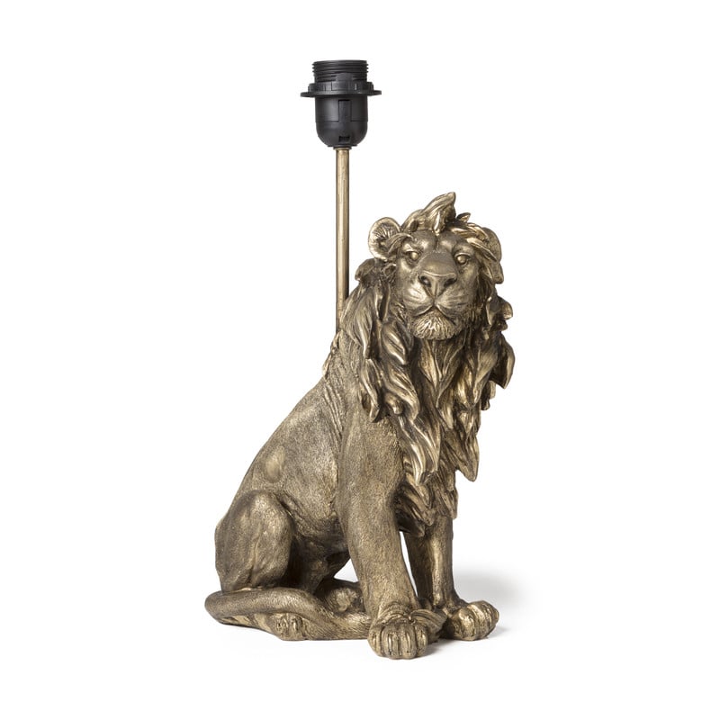 Lampvoet leeuw - goud - 25.5x13.5x40.5 cm 
