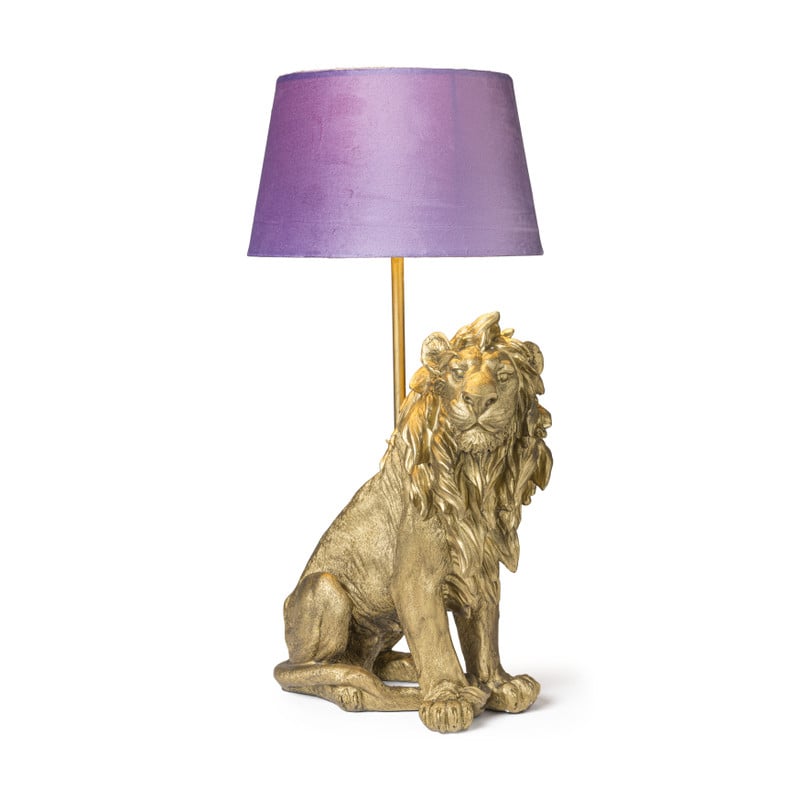 Lampvoet leeuw - goud - 25.5x13.5x40.5 cm 
