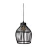 Hanglamp bamboe - zwart - 30x30x37 cm