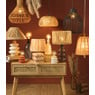 Hanglamp bamboe - zwart - 30x30x37 cm