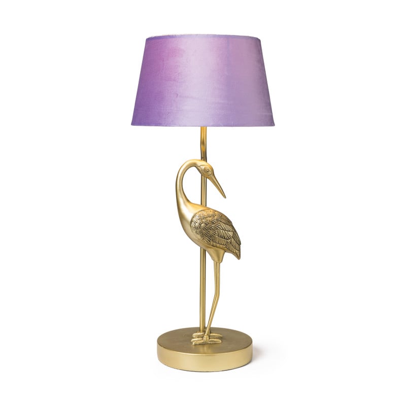 Lampenvoet kraanvogel - goudkleurig - 24x14x41,7 cm