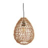 Hanglamp geweven geknoopt - naturel - Ø25x38 cm