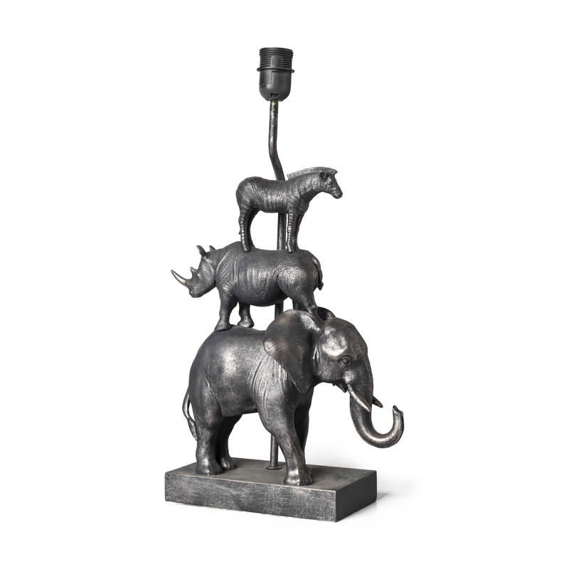 Lampvoet dieren - zwart - 30.5x15x53 cm