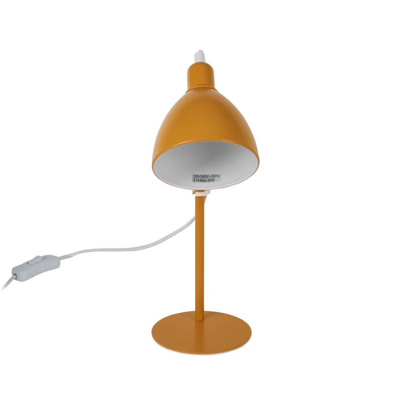 Bureaulamp - geel - Ø12,5x35 cm