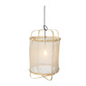 Hanglamp bamboe/katoen - beige - ø40x60 cm 