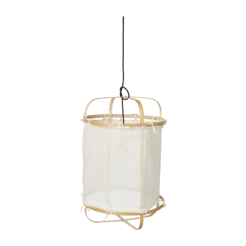 Hanglamp bamboe/katoen - creme - ø40x60 cm 