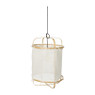 Hanglamp bamboe/katoen - creme - ø40x60 cm 
