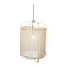 Hanglamp bamboe/katoen - beige - ø66x96 cm 