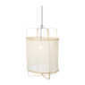 Hanglamp bamboe/katoen - creme - ø66x96 cm 