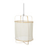 Hanglamp bamboe/katoen - creme - ø66x96 cm 