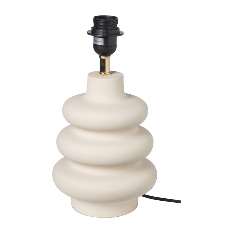 Lampenvoet ribbel - beige - ø17x31 cm 